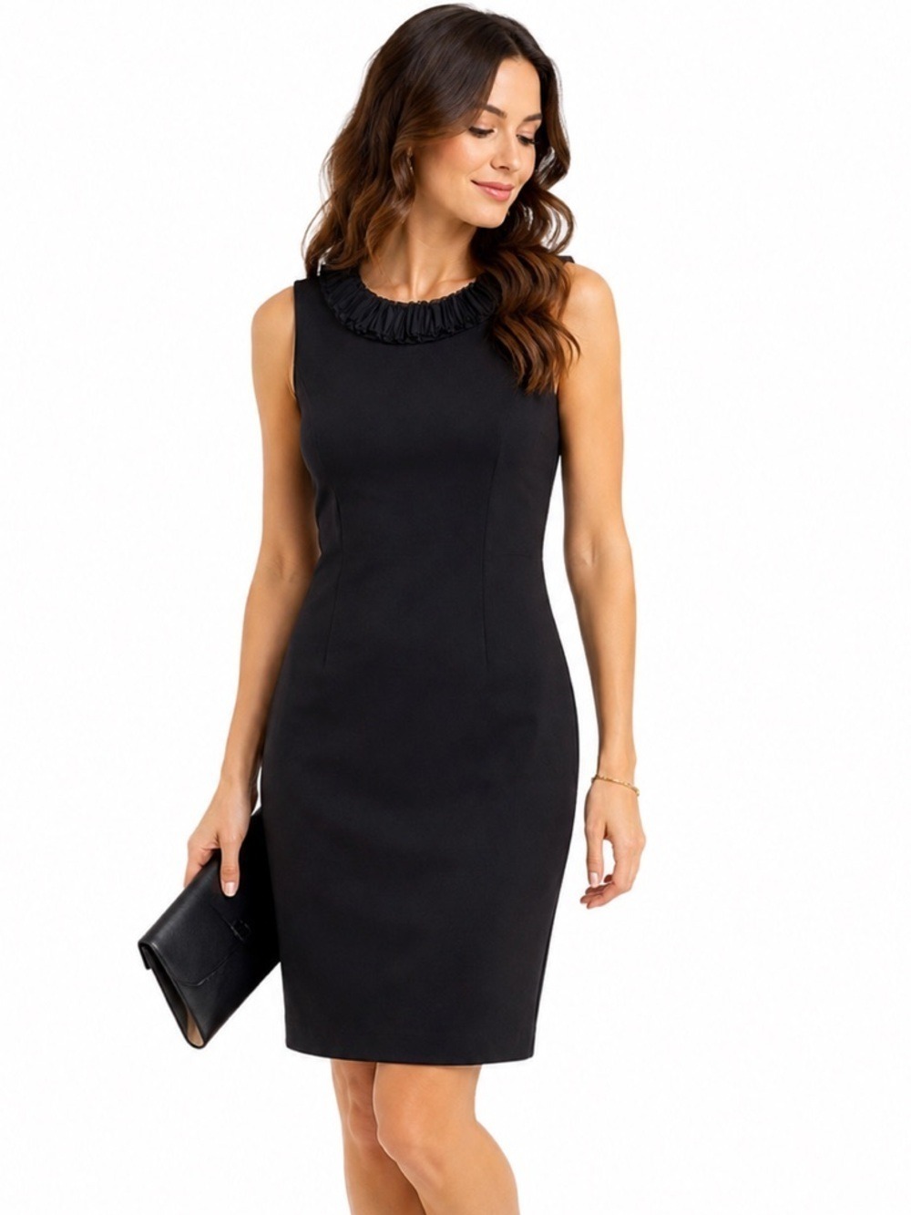 NWT Liz Claiborne Womens Dress Sz 10 Sleeveless Ribbon Detail Scoop Neck Event